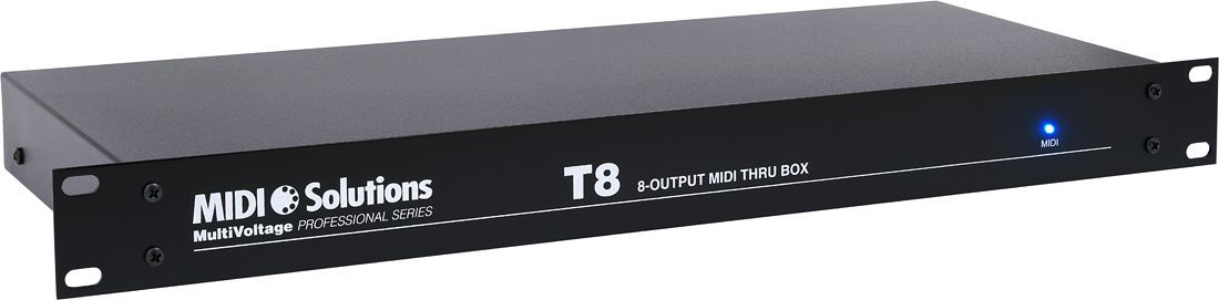 MIDI SOLUTIONS- T8-OUTPUT MIDI THRU BOX (rozdzielacz midi 1 na 8)