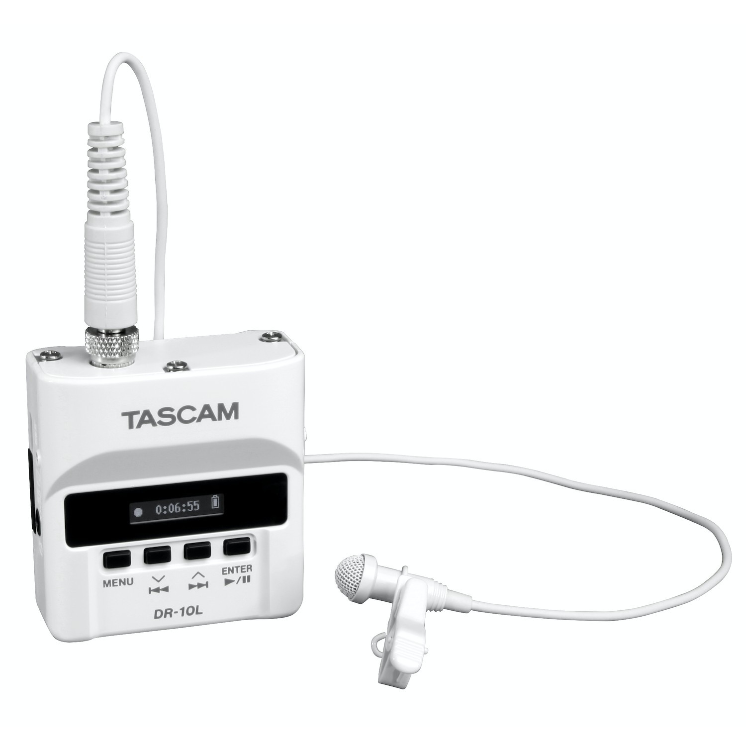 TASCAM DR-10L WH - Cyfrowy rejestrator audio z mikrofonem lavalier - biały