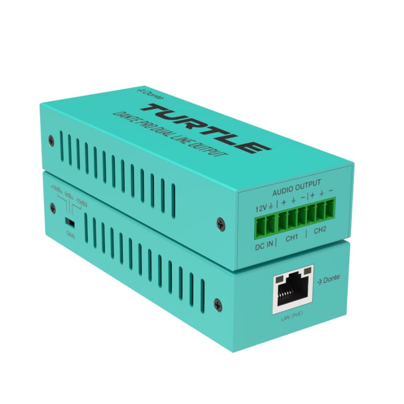 Turtle TAV-D2LDE-PRO 2CH Analog Line input - Adapter Dante