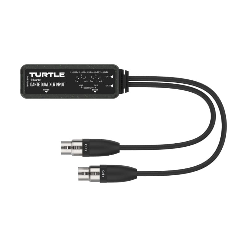 Turtle TAV-D2XEN 2CH Analog XLR Input - Adapter Dante