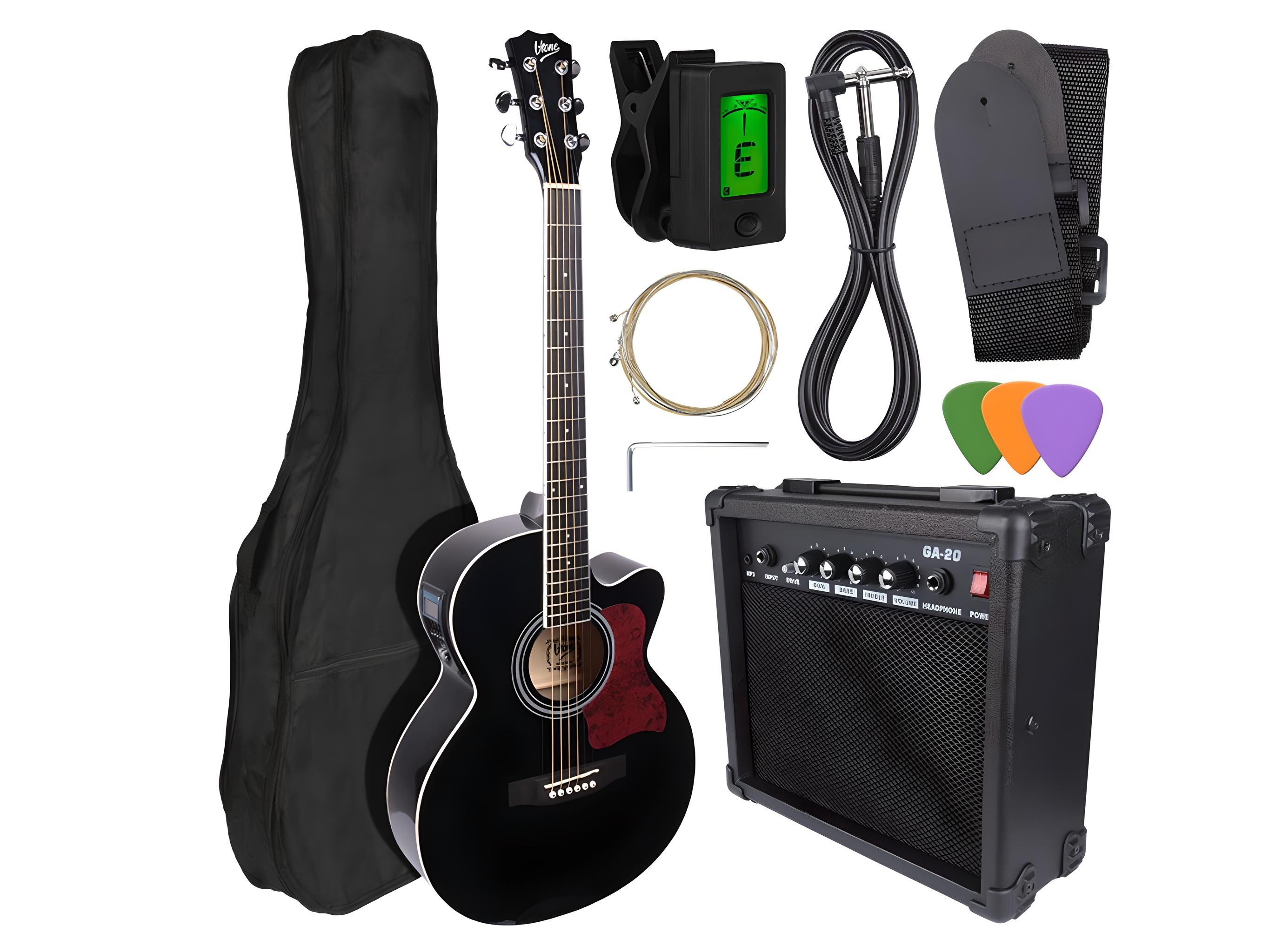 V-TONE EAG SET BK - Electro-acoustic guitar and guitar amplifier zestaw