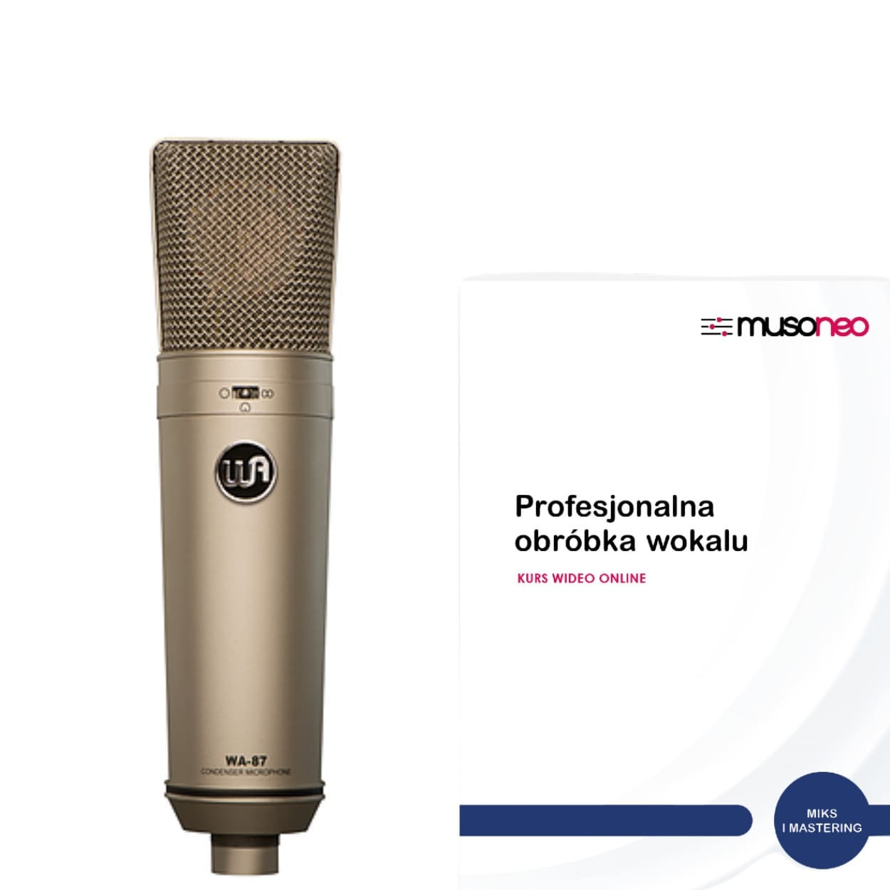 Warm Audio WA-87 - mikrofon pojemnościowy + kurs obróbki wokalu