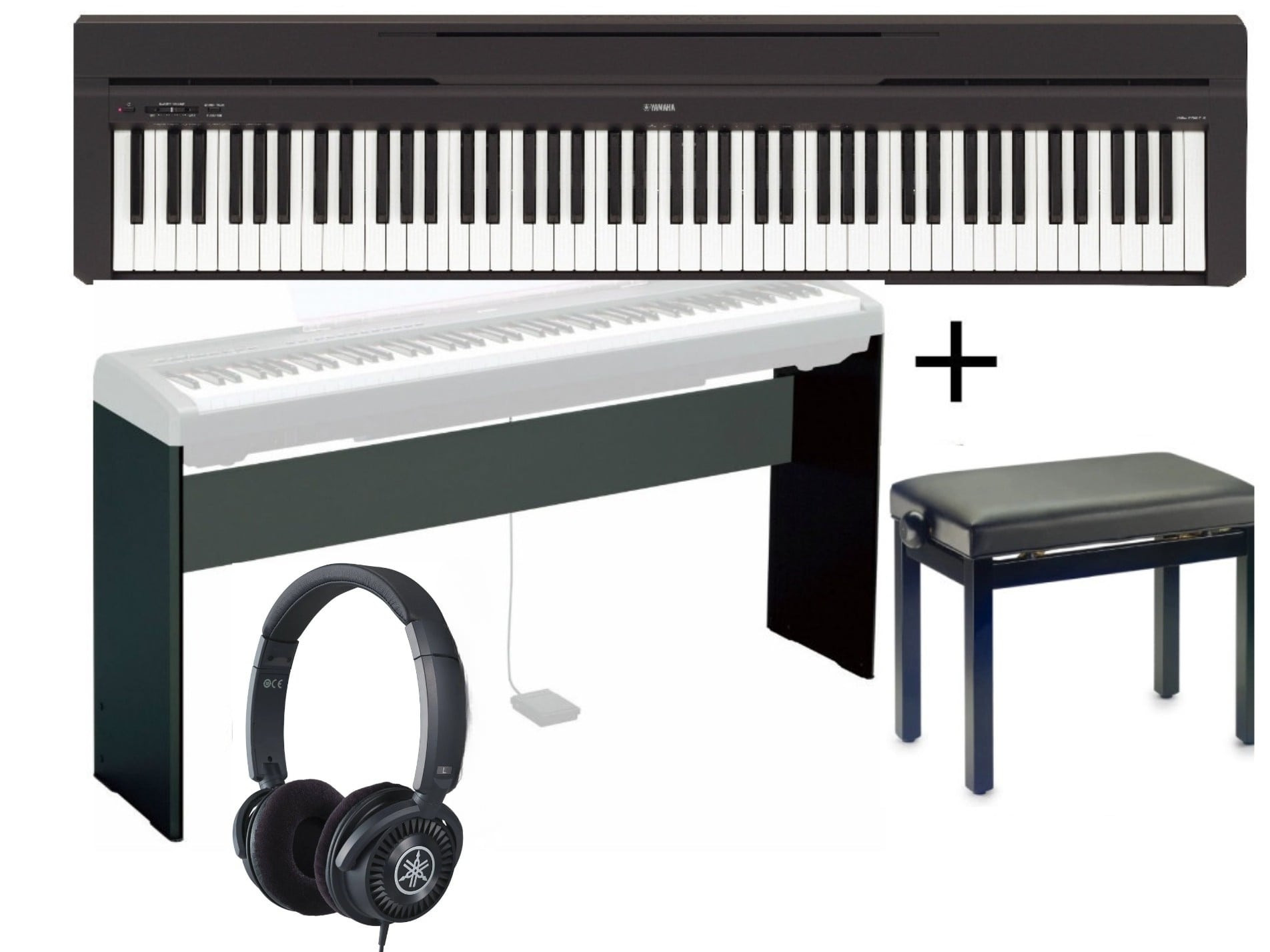 YAMAHA P-45 + STATYW L-85 B + ŁAWKA + YAMAHA HPH-150