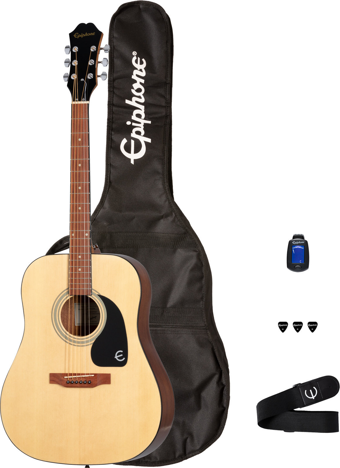 Epiphone Songmaker Acoustic Guitar Player Pack DR-100 NA Natural - gitara akustyczna zestaw
set