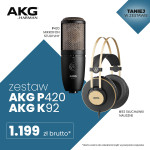 ‌AKG P420 + K92 - mikrofon pojemnościowy + słuchawki nauszne PROMOCJA