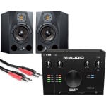 ADAM AUDIO A7X Para + M-audio AIR 192/4 + kable - kompletny zestaw