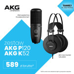 A‌KG P120 + K52 - mikrofon pojemnościowy + słuchawki nauszne PROMOCJA