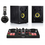 ‌Hercules DJ Learning Kit MK2 - zestaw zawierający Inpulse 200 MK2, monitory M32, słuchawki DJ45 wraz z pełną wersją DJuced