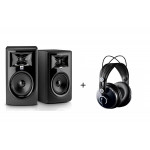 ‌JBL 306P MKII + AKG K271MK II - para monitorów studyjnych + słuchawki