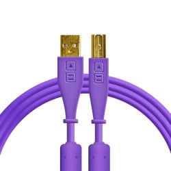 DJ Techtools kabel 1.5m z USB-A na USB-B fioletowy