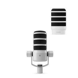 Rode PodMic USB White - Mikrofon Dynamiczny Podcast + Rode ws-14 White Gratis !!!