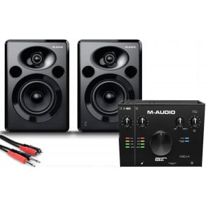 Alesis Elevate 5 MkII Monitory studyjne + M-audio AIR 192/4 + kable - kompletny zestaw
