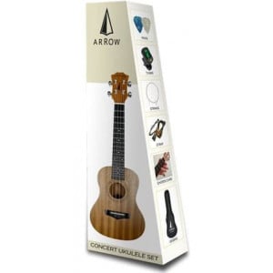 ‌Arrow MH10 Sapele Concert Ukulele *SET* - ukulele opakowanie