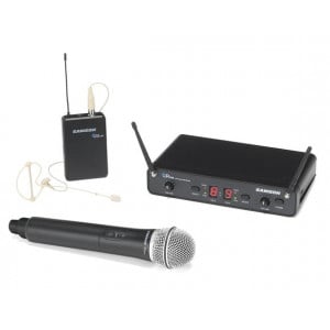 Samson CR288 Concert 288 Pro Combo - podwójny zestaw bezprzewodowy, 1x mik do ręki + 1 x mikrofon nagłowny. 606-654 MHz