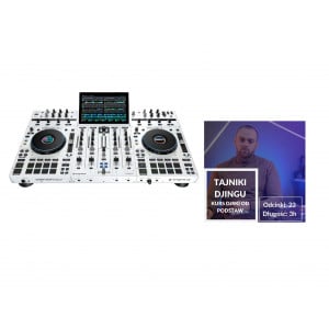 Denon DJ Prime 4 + White i Kurs DJs'ki od Podstaw - Tajniki DJingu-set