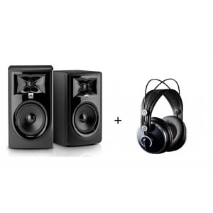 ‌JBL 306P MKII + AKG K271MK II - para monitorów studyjnych + słuchawki