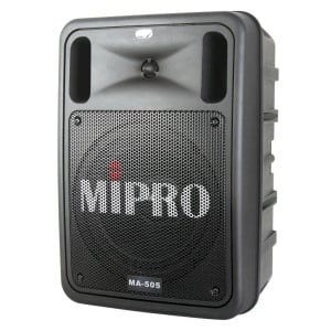 MIPRO MA-505R1/DPM-3 - Przenośny system nagłośnieniowy o konstrukcji modułowej z wbudowanym jednokanałowym odbiornikiem UHF oraz odtwarzaczem CD/MP3