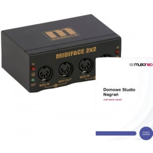 MIDITECH MIDIFACE 2x2 - Interfejs MIDI + kurs domowe studio nagrań