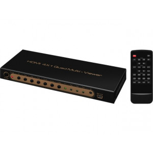 MONACOR HDMQS-1044K - 4-kanałowy dzielnik obrazu HDMI