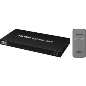 MONACOR HDMS-2084K - 8-kanałowy rozdzielacz HDMI