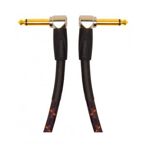 Roland RIC-G1AA - 1FT / 30CM INSTRUMENT CABLE, ANGLED/ANGLED 1/4" JACK