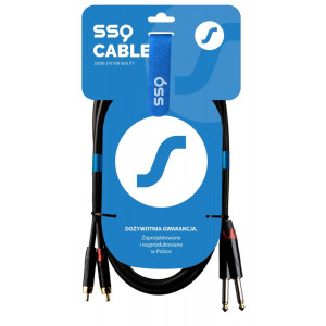 ‌SSQ RCAJM5 - kabel 5 metrowy 2xRCA- 2x JACK MONO 6,3mm