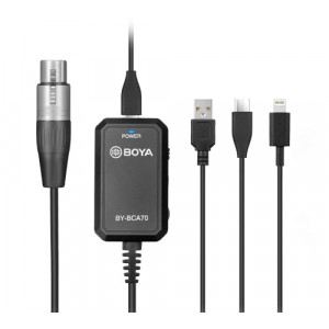 BOYA BY-BCA70 - XLR Interface for Apple iOS, Andorid devices and computers