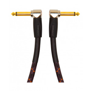 Roland RIC-G1AA - 1FT / 30CM INSTRUMENT CABLE, ANGLED/ANGLED 1/4" JACK