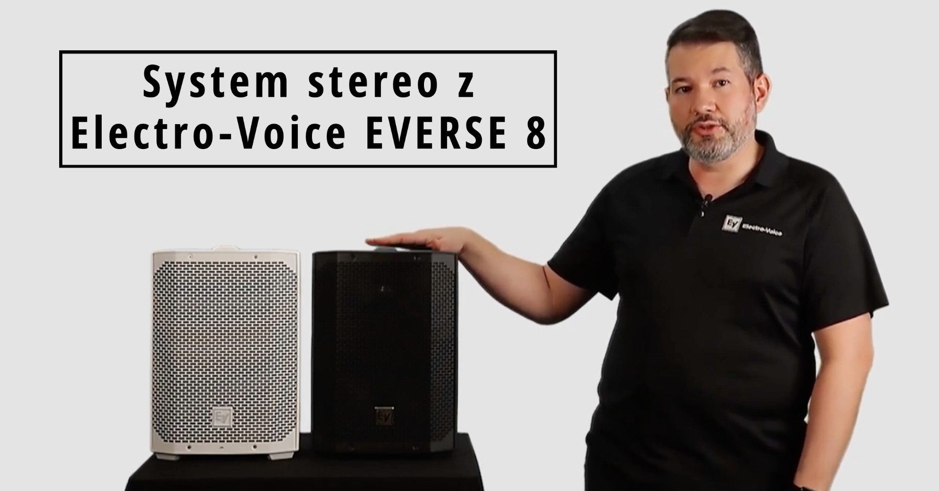 Pełny system stereofoniczny z dwóch głośników Electro-Voice EVERSE 8