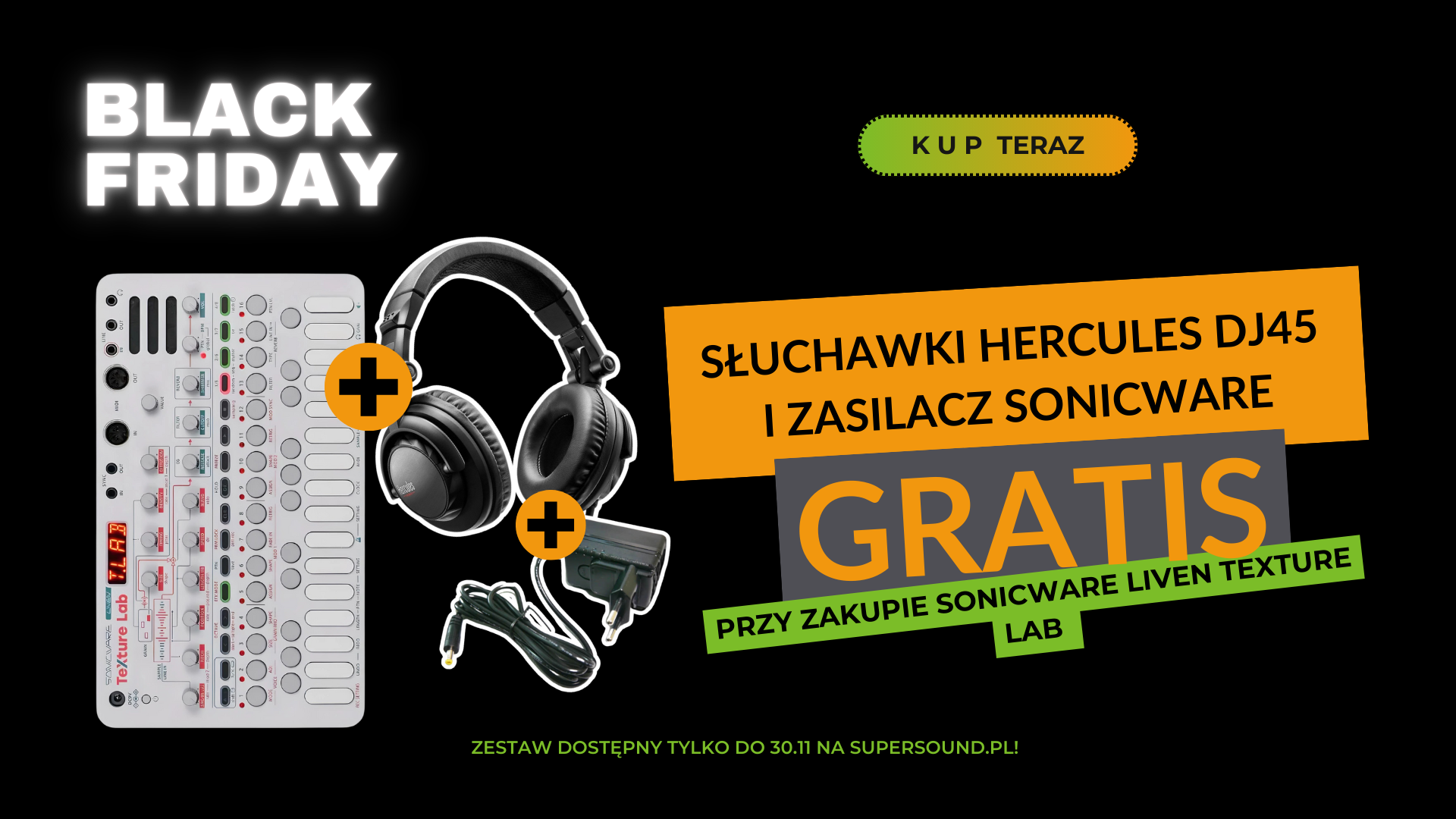 SONICWARE LIVEN TEXTURE LAB z darmowymi słuchawkami i wzmacniaczem TYLKO na Black Friday!