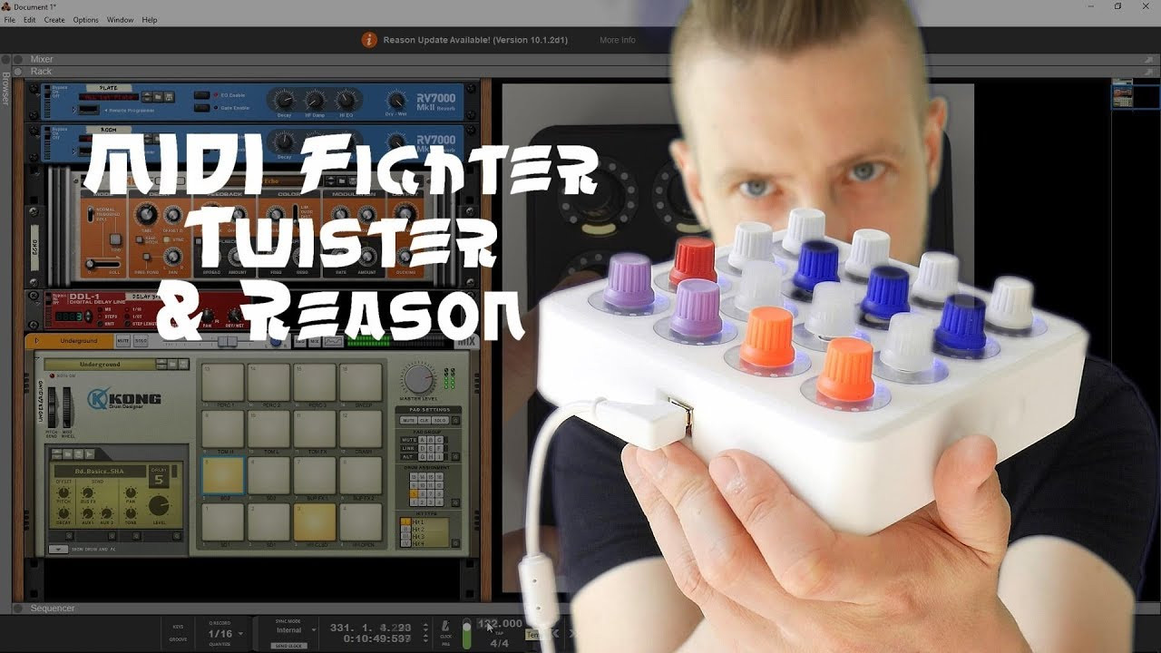 MIDI FIGHTER Twister we współpracy z Reasonem