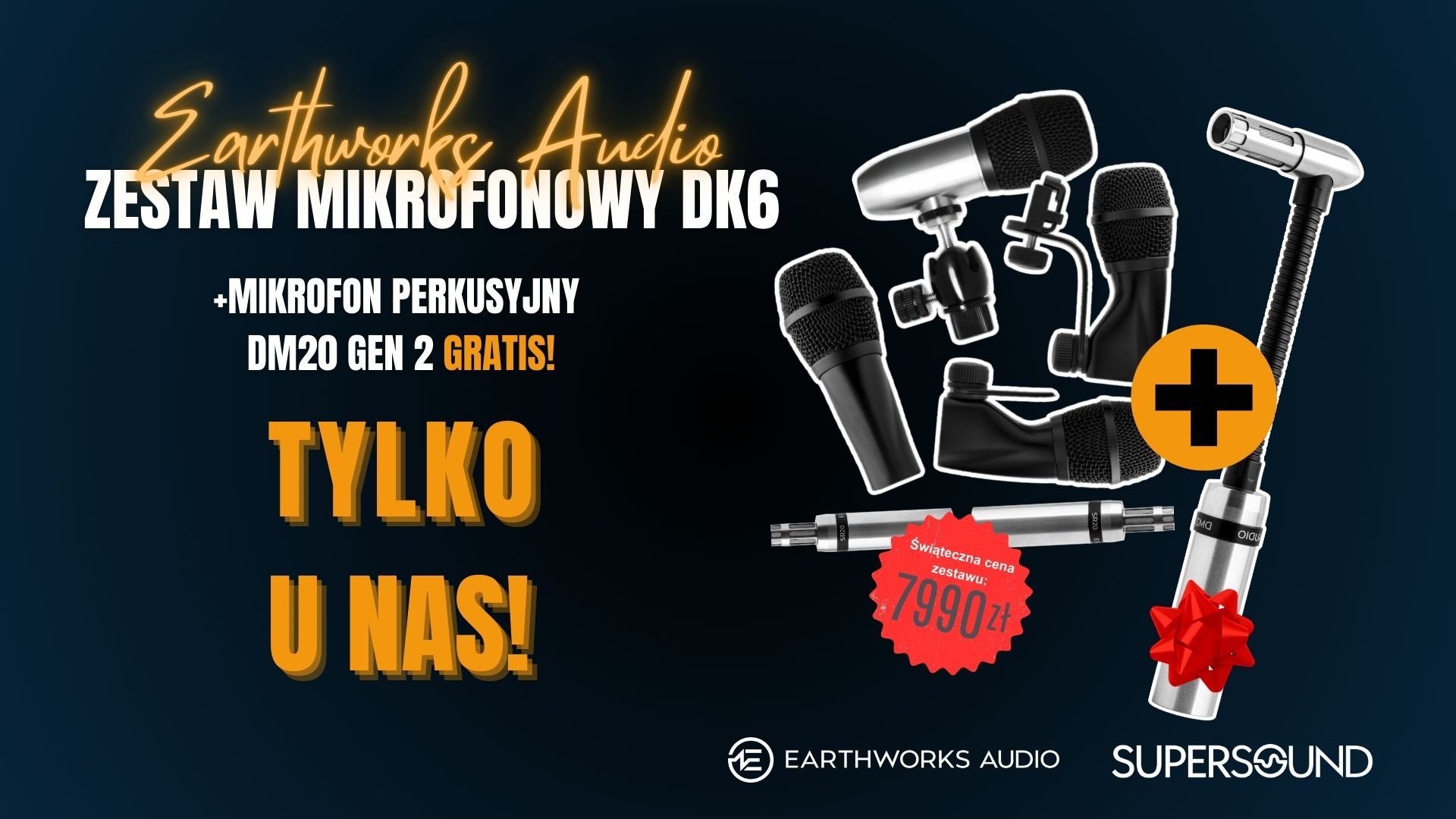 TYLKO U NAS - zestaw mikrofonów EARTHWORKS DK6 + mikrofon DM 20 GEN 2 GRATIS!