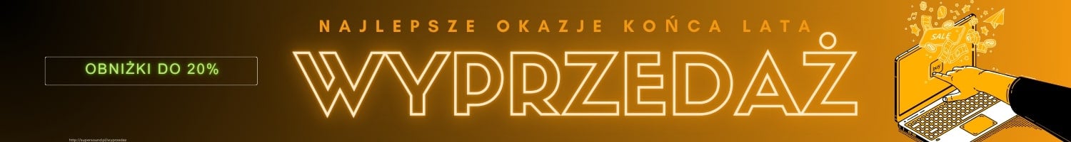 Baner promujący wyprzedaż magazynu Supersound